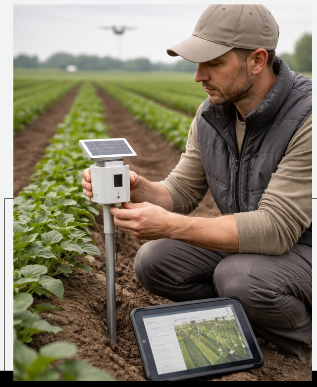 IoT мониторинг сельскохозяйственных полей и контроля в Ступине